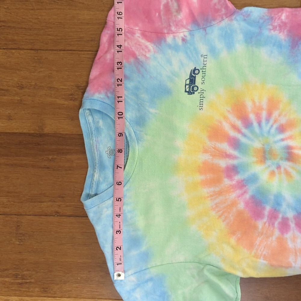 Simply Southern Tie Dye Mud Hair Don't Care T-Shirt - Picture 6 of 8